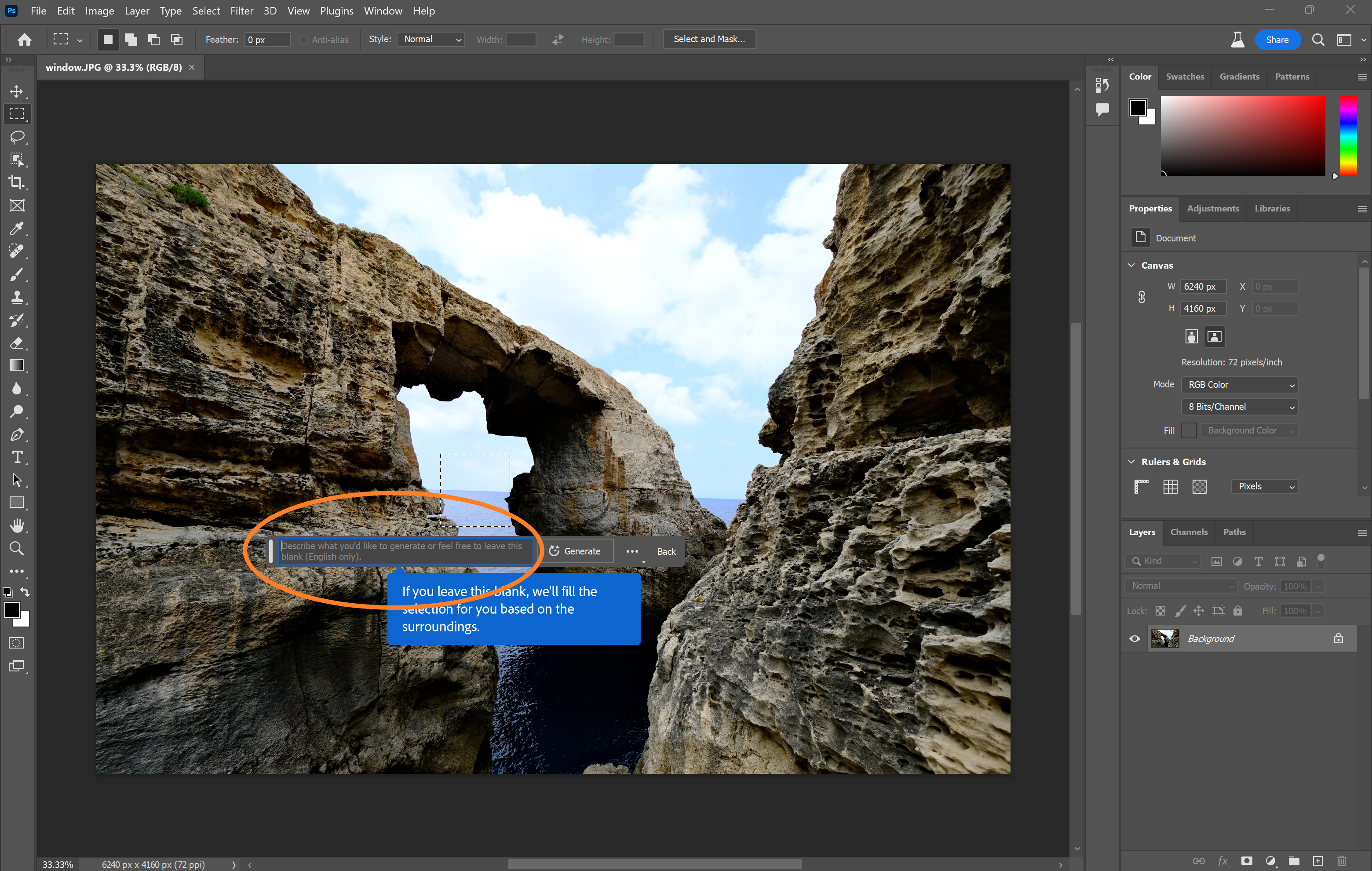 1686200410 47 Comment utiliser le remplissage generatif dans Photoshop