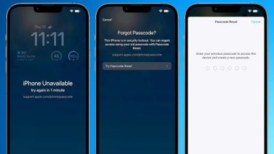 Fonction de réinitialisation du code d'accès iOS 17