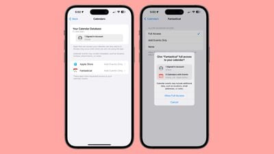 calendrier application confidentialité ios 17