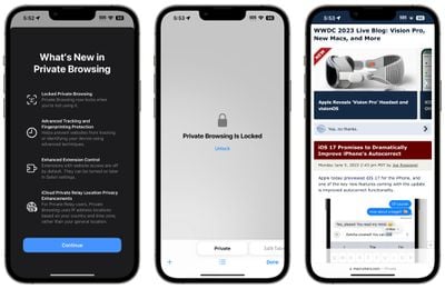 safari navigation privée ios 17