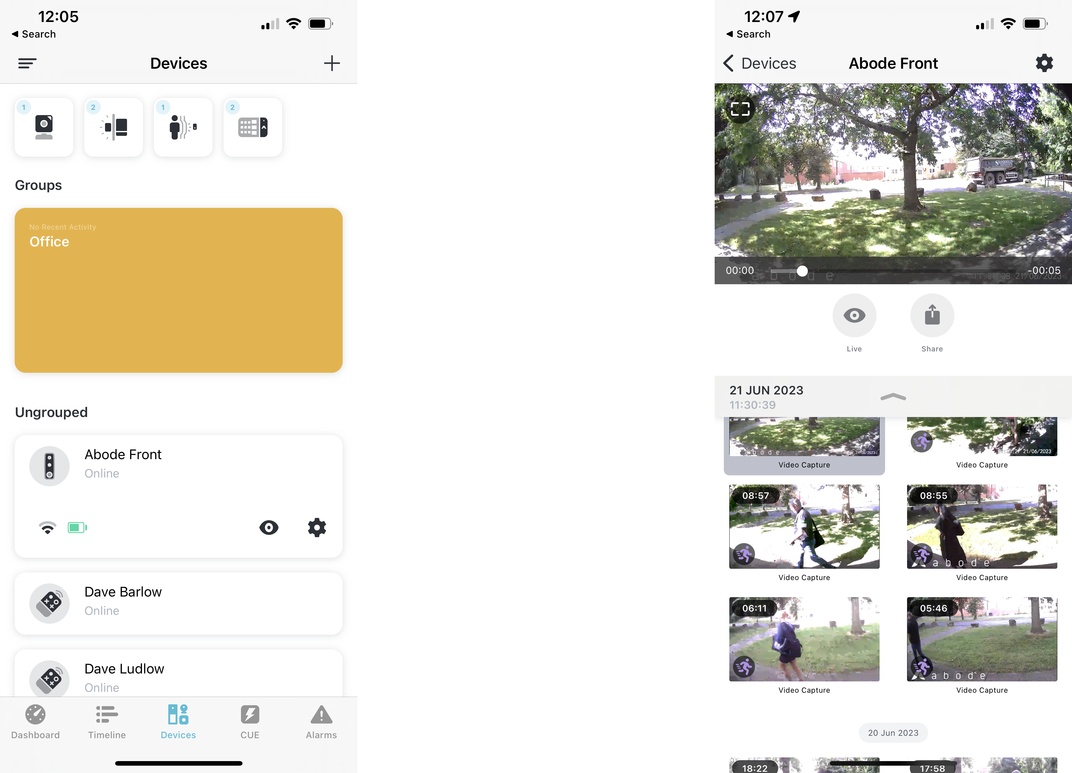 Application de sonnette vidéo sans fil Abode