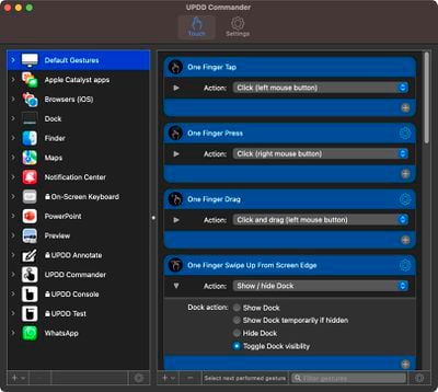 alogic clarté pro paramètres tactiles