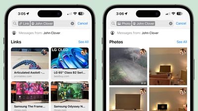 recherche de messages iOS 17
