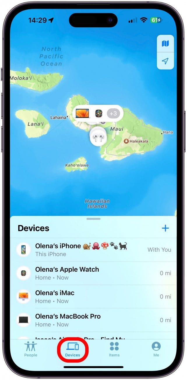 Accédez à Appareils si vous n'y êtes pas déjà.
