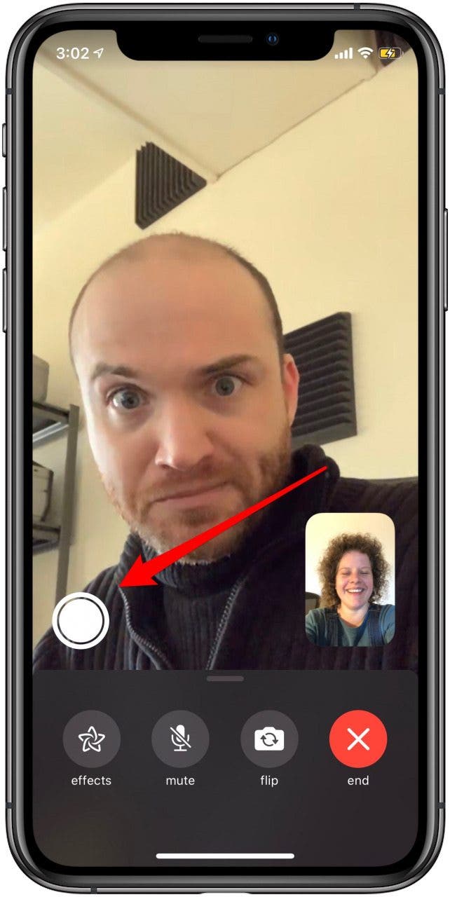 prendre une photo en direct pendant facetime