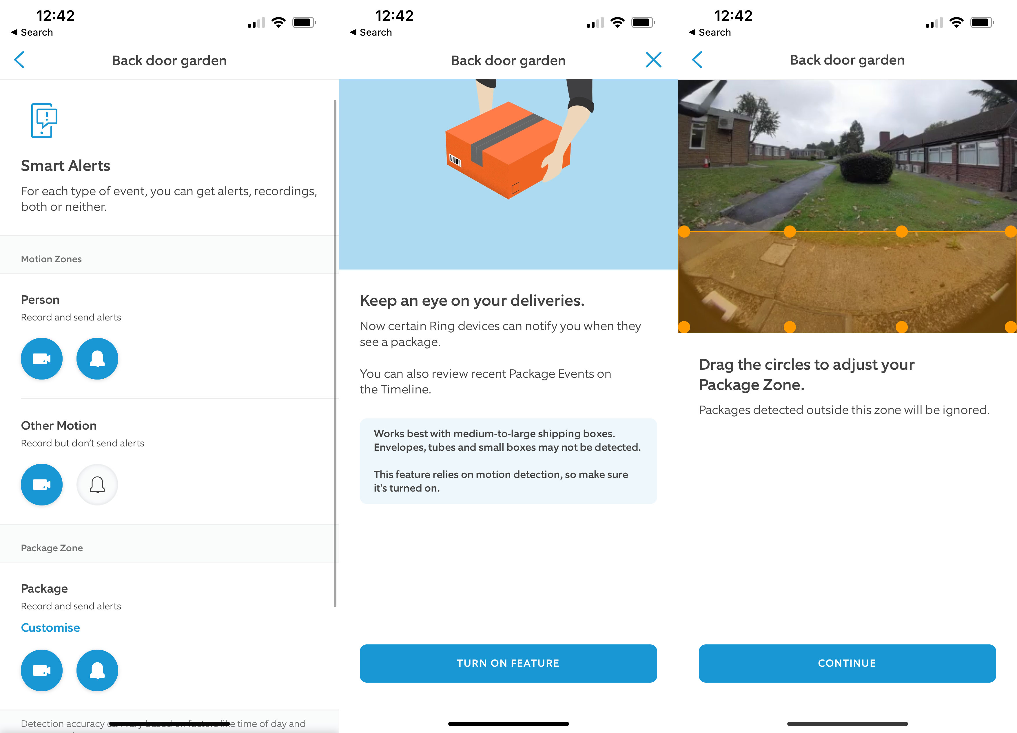 Paramètres de détection de mouvement de la Ring Video Doorbell Plus
