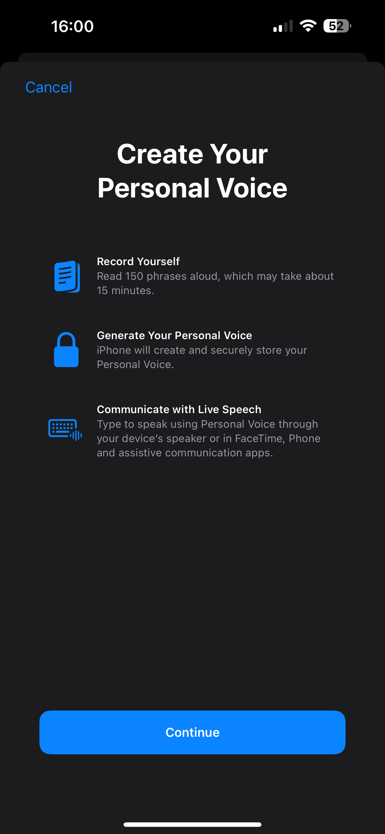 1691160492 680 Comment configurer Personal Voice sur iOS 17