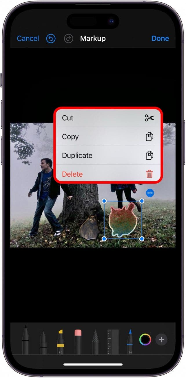 autocollants sur les photos d'iphone
