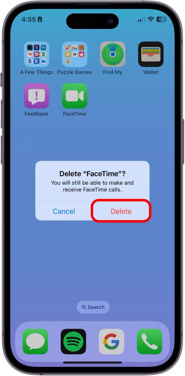 facetime ne montre pas la vidéo