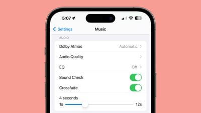 durée du fondu enchaîné de Apple Music