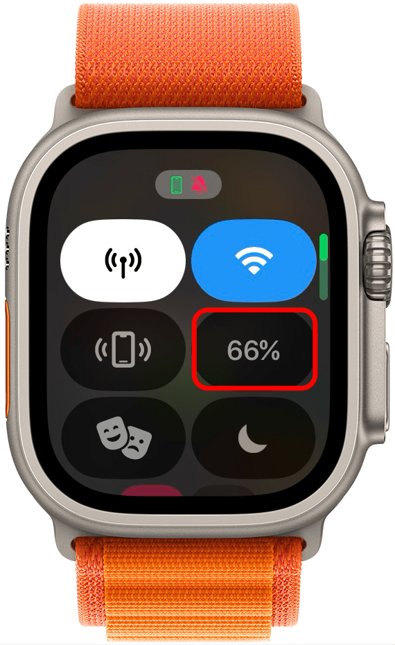 Le niveau de charge de votre batterie apparaîtra sous forme de pourcentage à l’intérieur d’une icône de batterie grise.