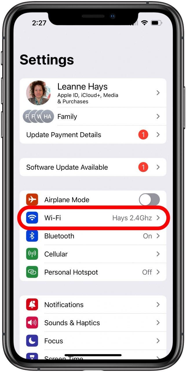 regarde à côté du wifi pour voir si mon wifi est 2.4 ou 5 regarde à côté du wifi pour voir si mon wifi est 2.4 ou 5