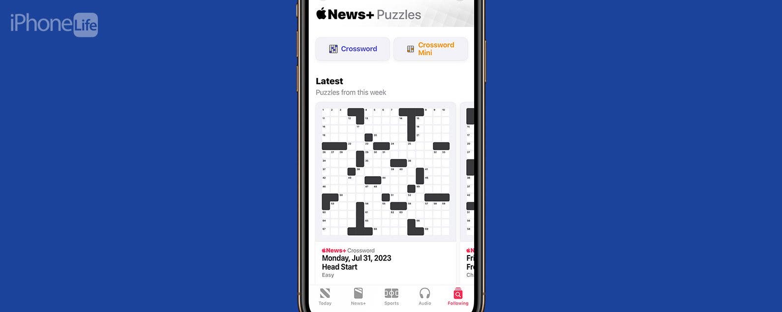 Resoudre les mots croises dans lapplication Apple News iOS 17