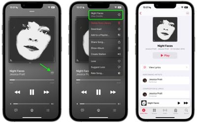 crédits de la chanson apple music