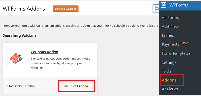 Installez l'addon Coupons Installez l'addon Coupons