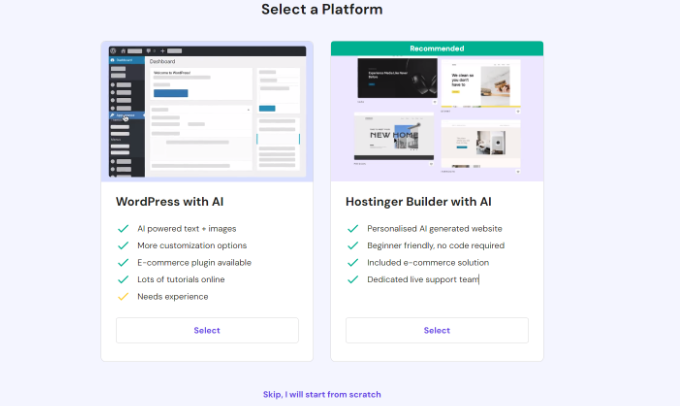 Sélectionnez une plateforme Sélectionnez une plateforme
