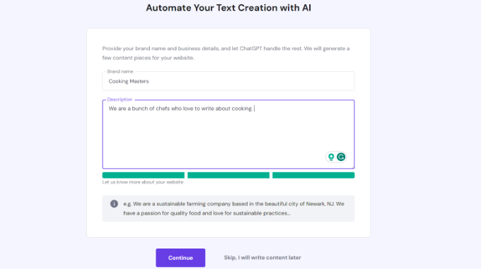Créez du texte automatisé avec l'IA Créez du texte automatisé avec l'IA