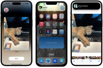 partage de proximité airdrop