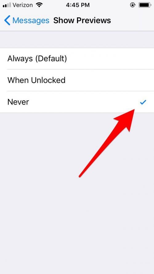 comment désactiver l'aperçu des messages sur iPhone