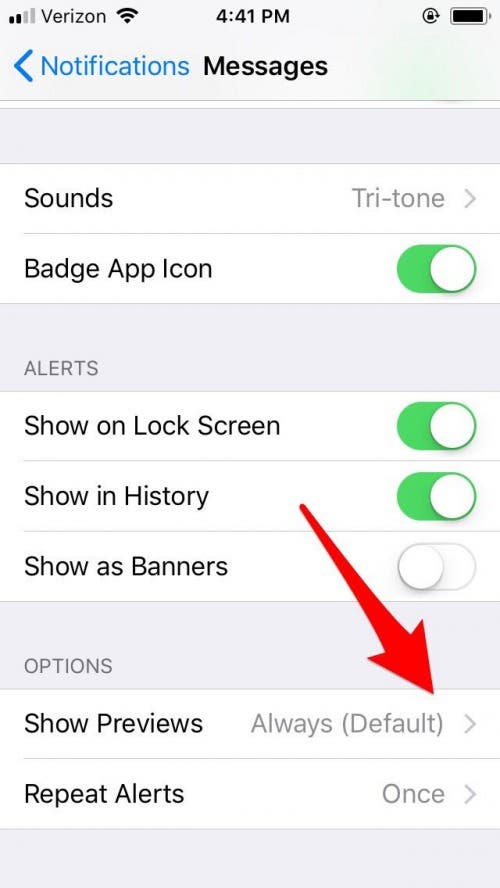 comment masquer les messages sur iPhone