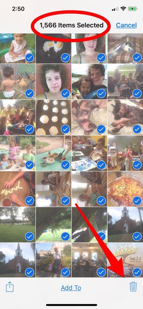 supprimer toutes les photos de l'iphone