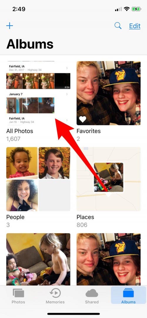 je ne peux pas supprimer les photos de l'iphone