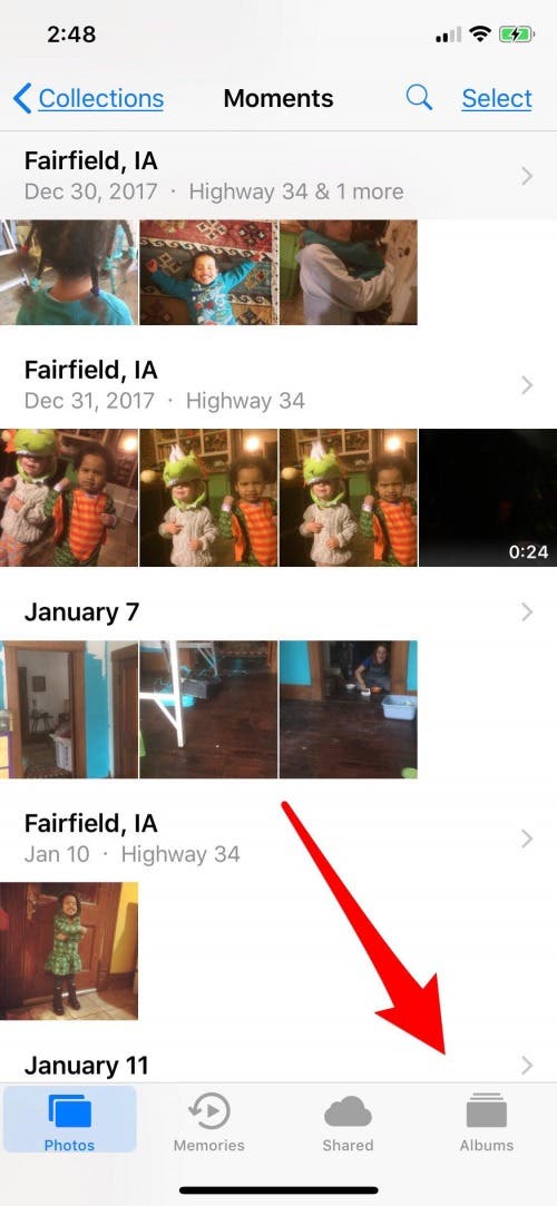 comment supprimer des photos de l'iphone