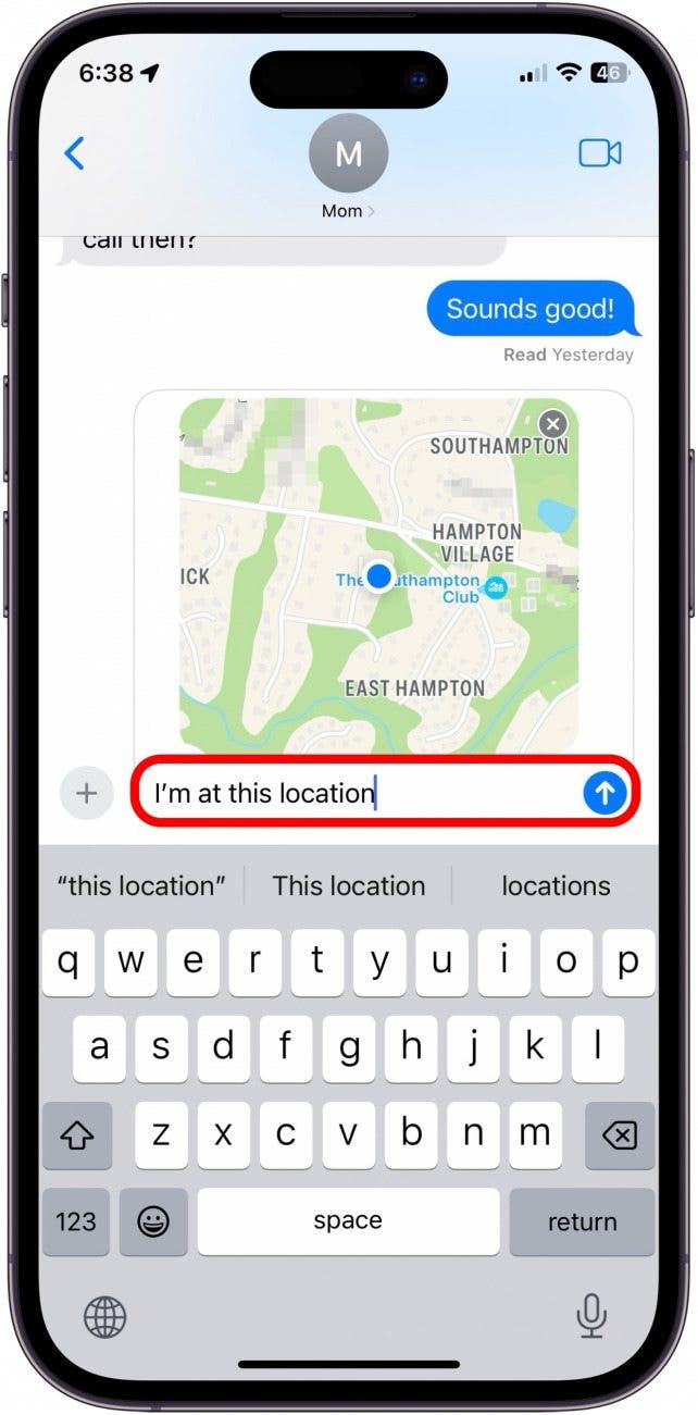 comment envoyer la position sur iPhone
