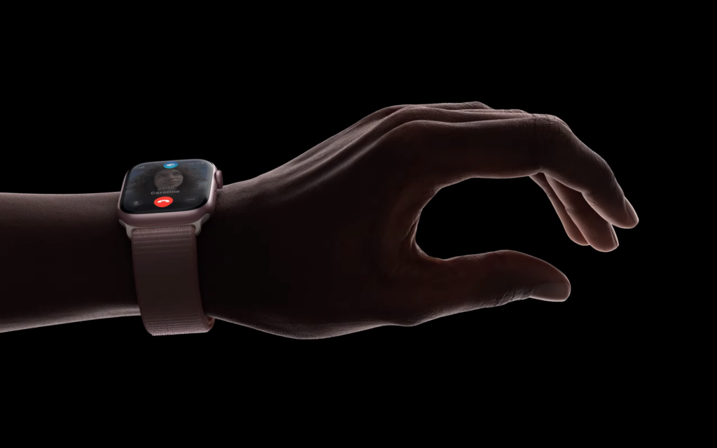 Appuyez deux fois sur Apple Watch