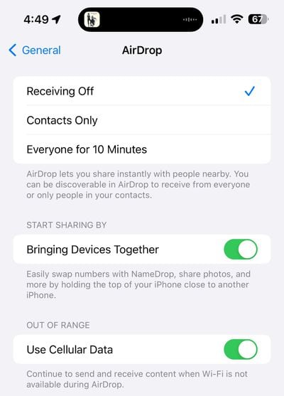 iOS 17 1 parachutage