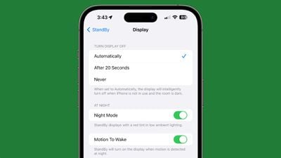 paramètres d'affichage de veille ios 17 1