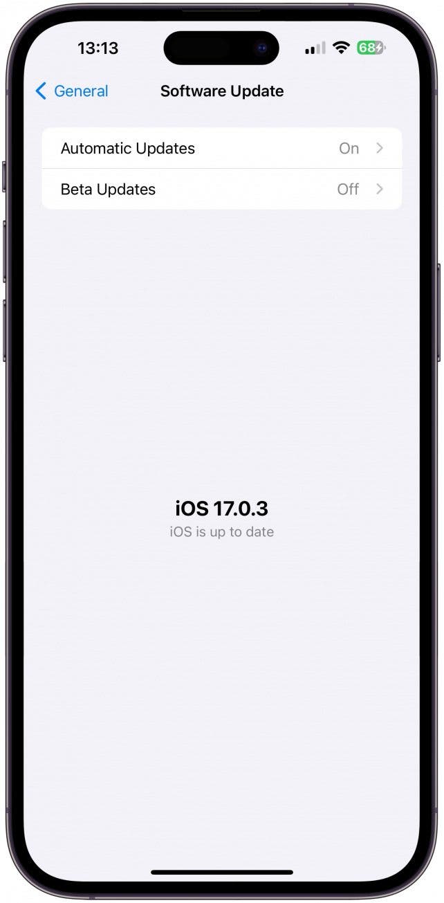 Assurez-vous que votre iPhone exécute la dernière version d'iOS.