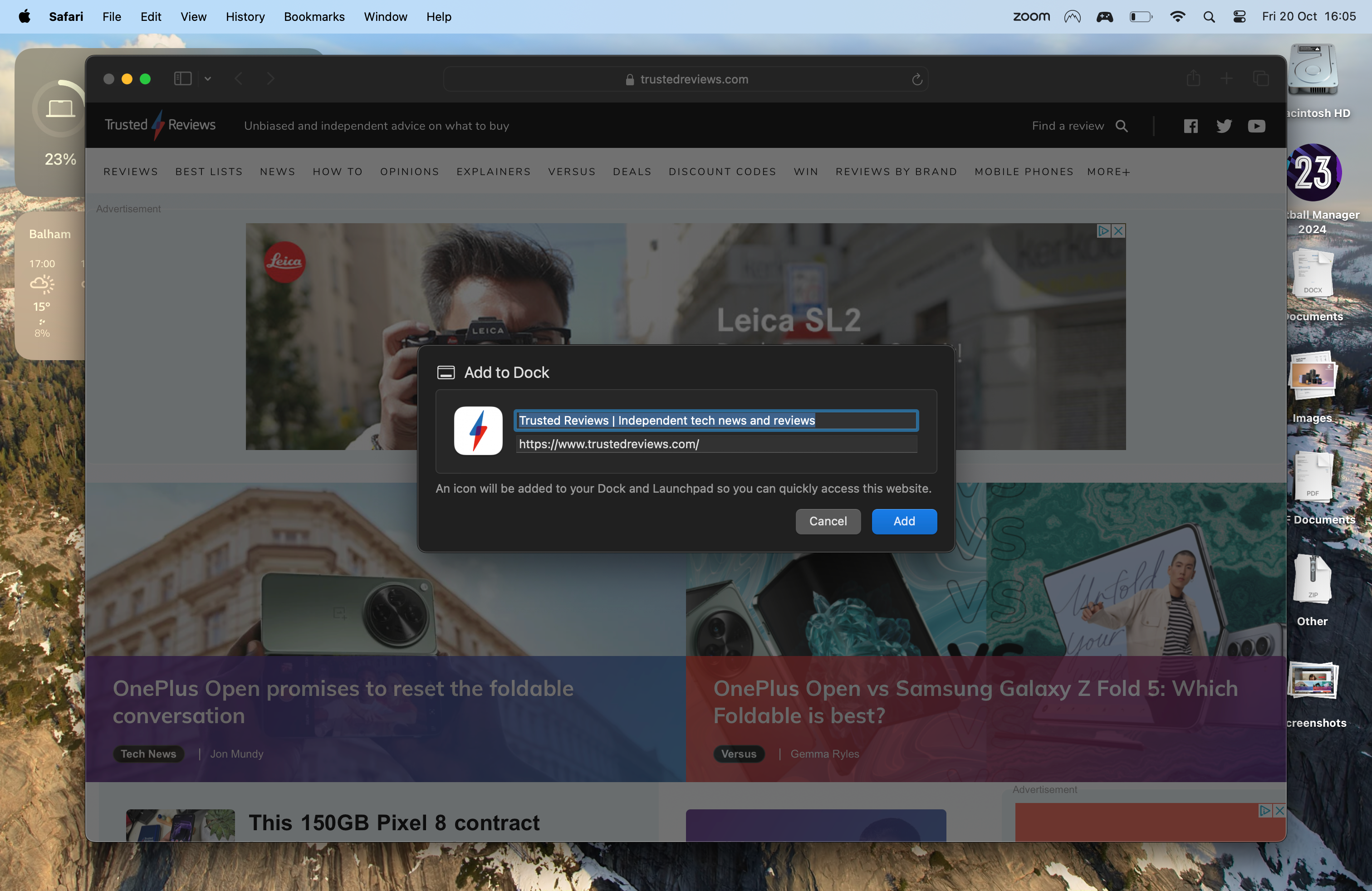 1698094929 372 Comment ajouter une application Web a votre dock sur MacOS