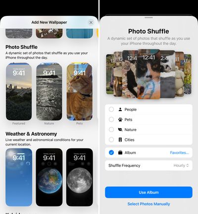 ios 17 1 lecture aléatoire de photos