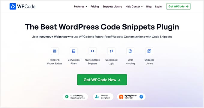 Plugin d'extraits de code WordPress WPCode Plugin d'extraits de code WordPress WPCode