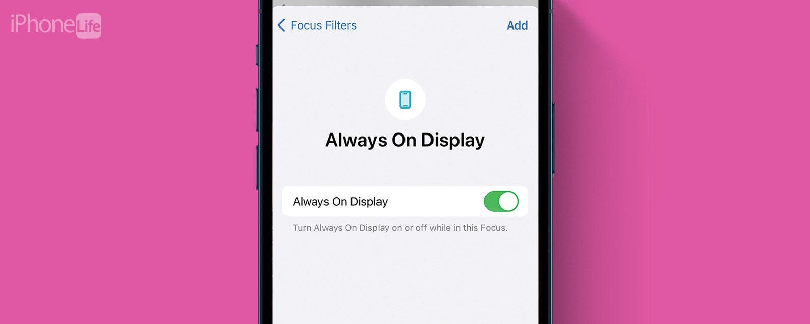 Desactiver laffichage permanent pendant une mise au point iOS 17