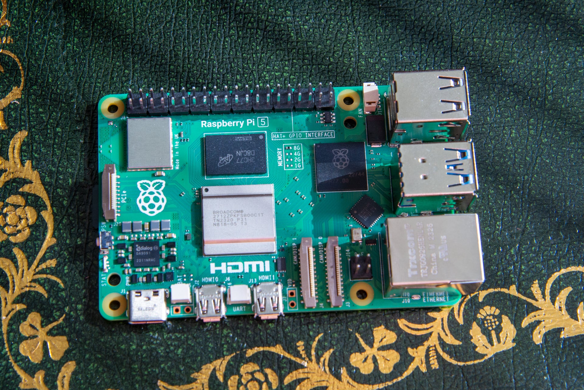 Carte Raspberry Pi 5 vue du haut