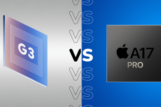 Google Tensor G3 vs Apple A17 Pro quelle puce