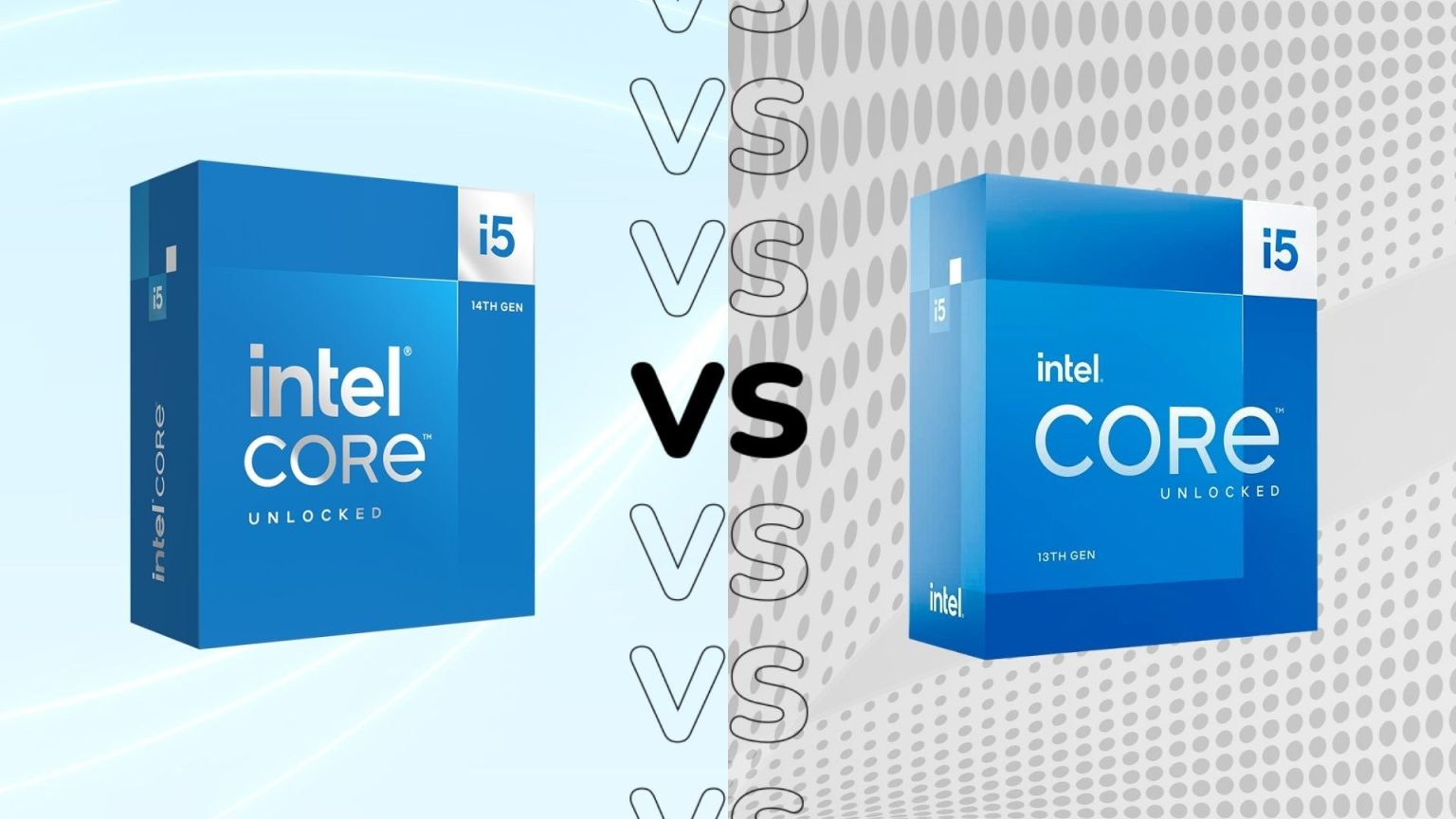 Intel Core i5 14600K vs Intel Core i5 13600K comparaison des puces