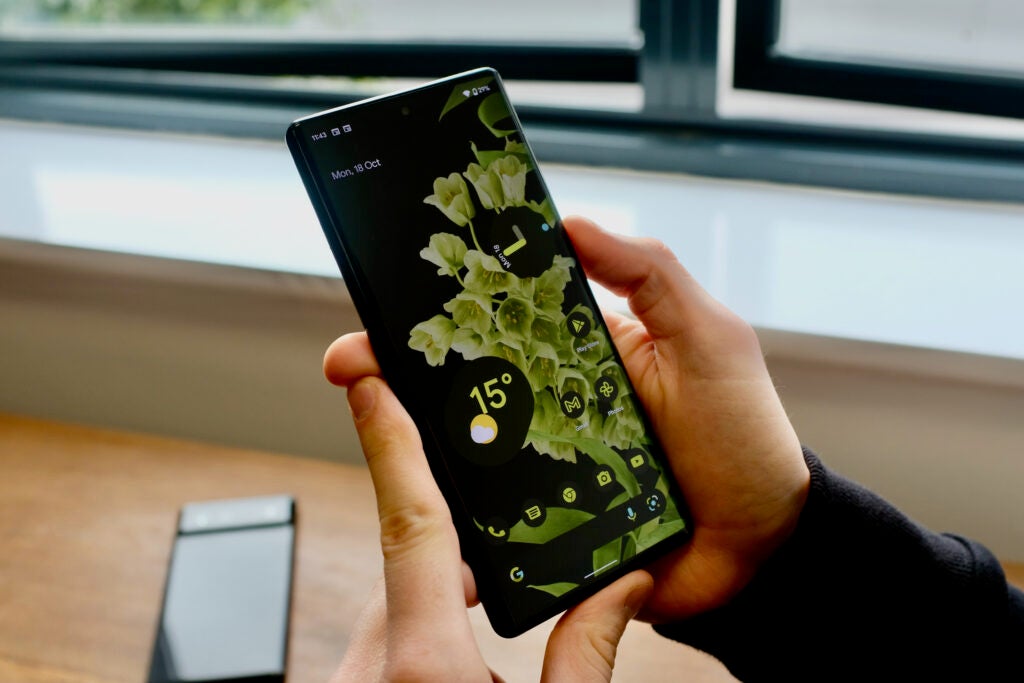 Écran d'accueil du Google Pixel 6