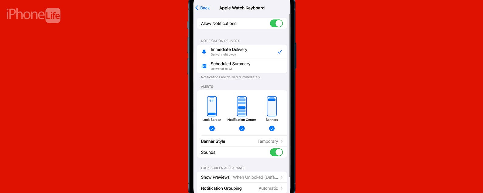 1698995543 Comment desactiver la notification du clavier Apple Watch iOS 17