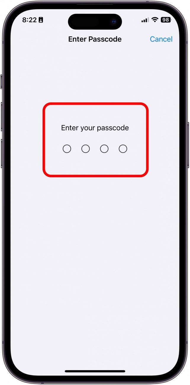 Entrez votre nouveau mot de passe.