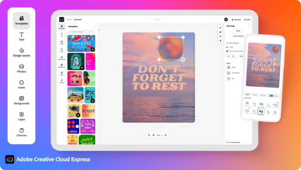 Adobe Creative Cloud Express n'oubliez pas de reposer le modèle. Adobe Creative Cloud propose plusieurs outils pouvant être utilisés comme applications d'édition d'Instagram Reels