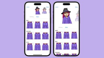 corps de mémoji ios 17 2