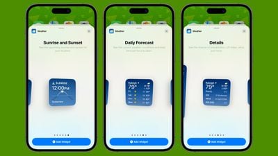 widgets d'application météo