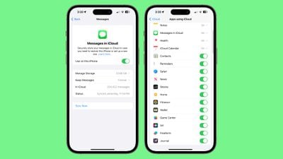iOS 17 2 messages dans iCloud