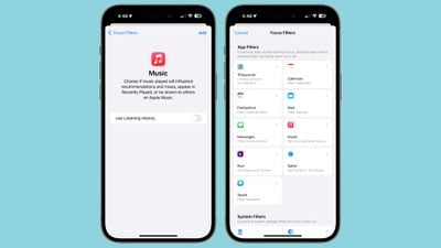 iOS 17 2 filtres de mise au point