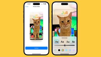 ios 17 2 affiche de contact arc-en-ciel