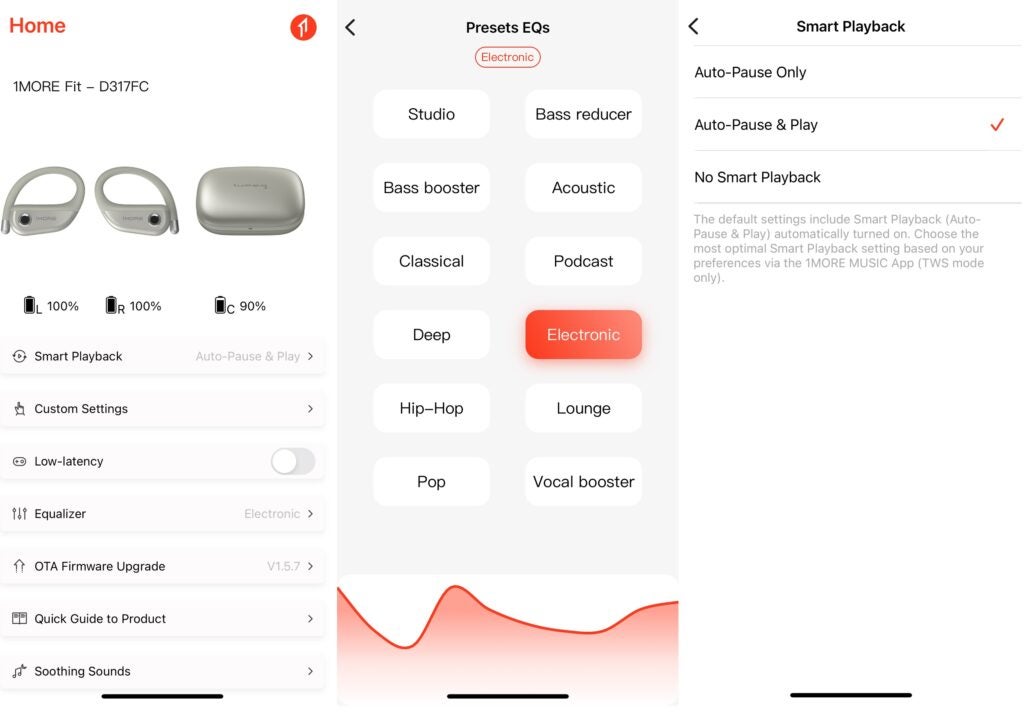 1Plus de fonctionnalités de l'application Fit S50