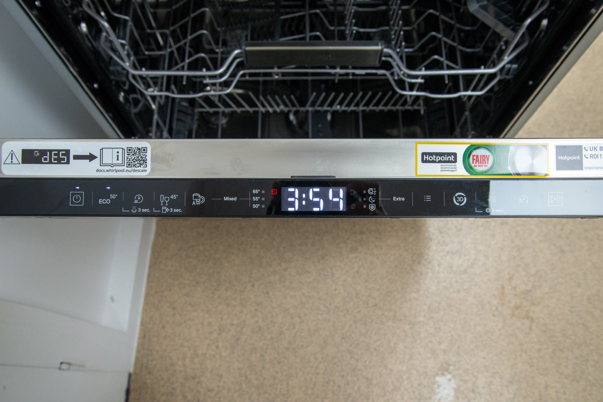 Commandes Hotpoint Hydroforce H8I HT59 LS UK